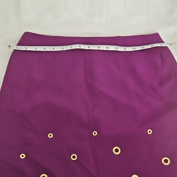 Escada Purple Embellished Pencil Skirt Knee-Length - Picture 10 of 16